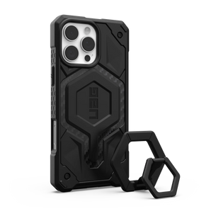 UAG Monarch Pro Magnetic Case Bundel with Black Ring Stand For iPhone 16 Series